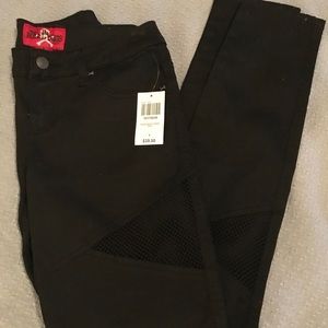 Royal Bones by Daang Blk Mesh Skinny Jeans